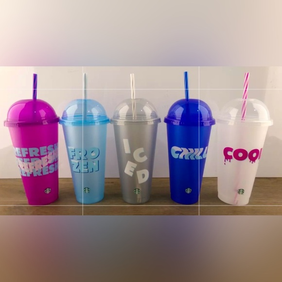 NWT Starbucks Reusable Cold Cups (Set of 5) - Picture 2 of 8